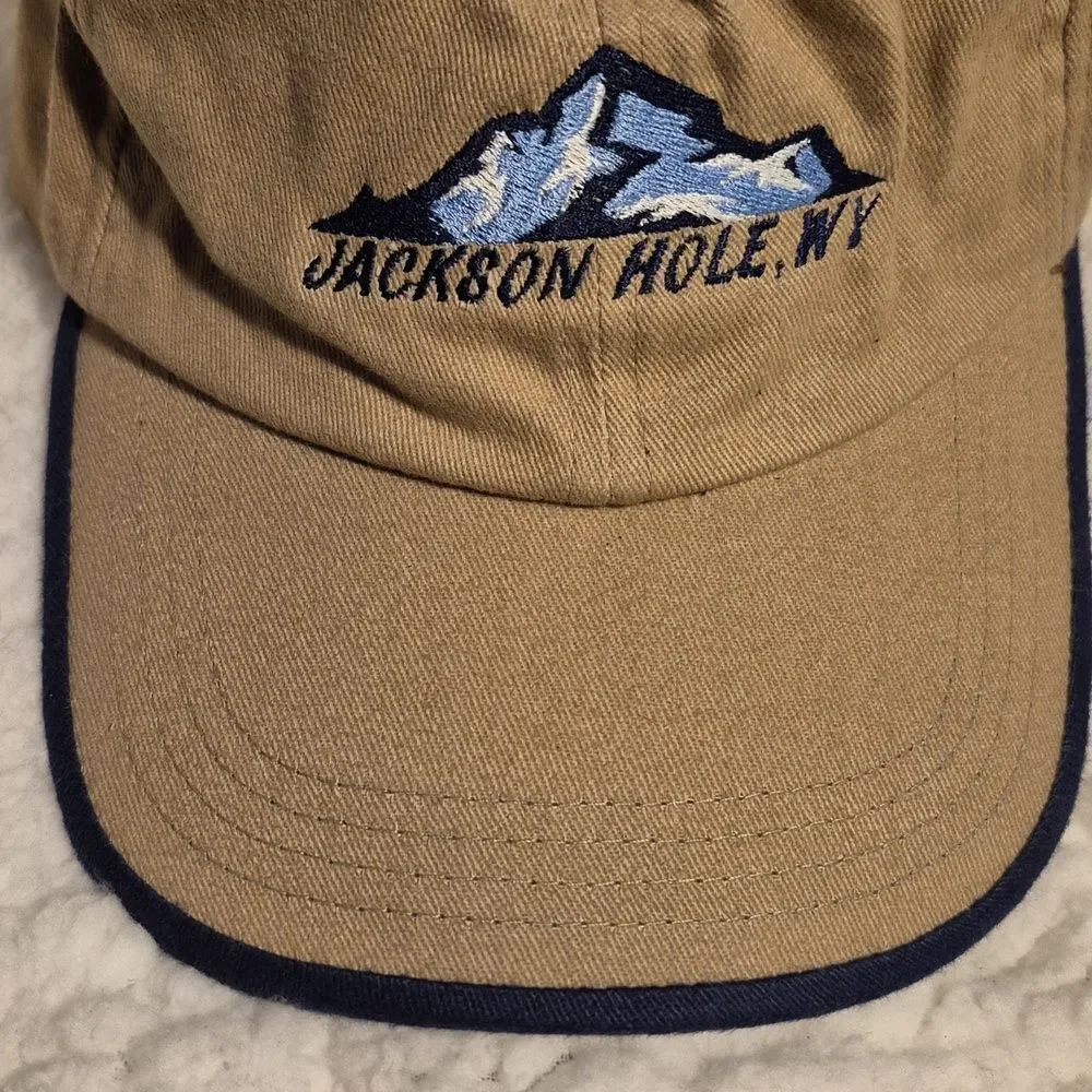 Jackson Hole, Wyoming Tan Sliderback Hat - New